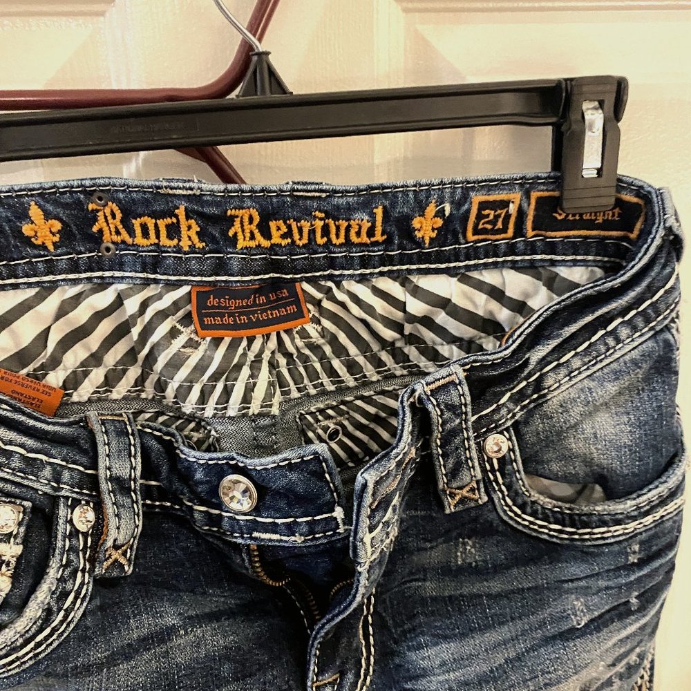 Rock Revival Rosewood Straight Skinny Stretch Jean - size 27